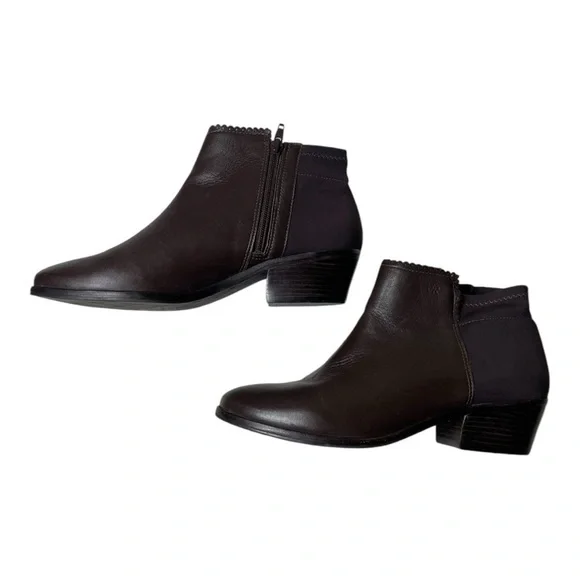 Jack Rogers Women’s Bailee Brown Leather Ankle Boots - Picture 5 of 11